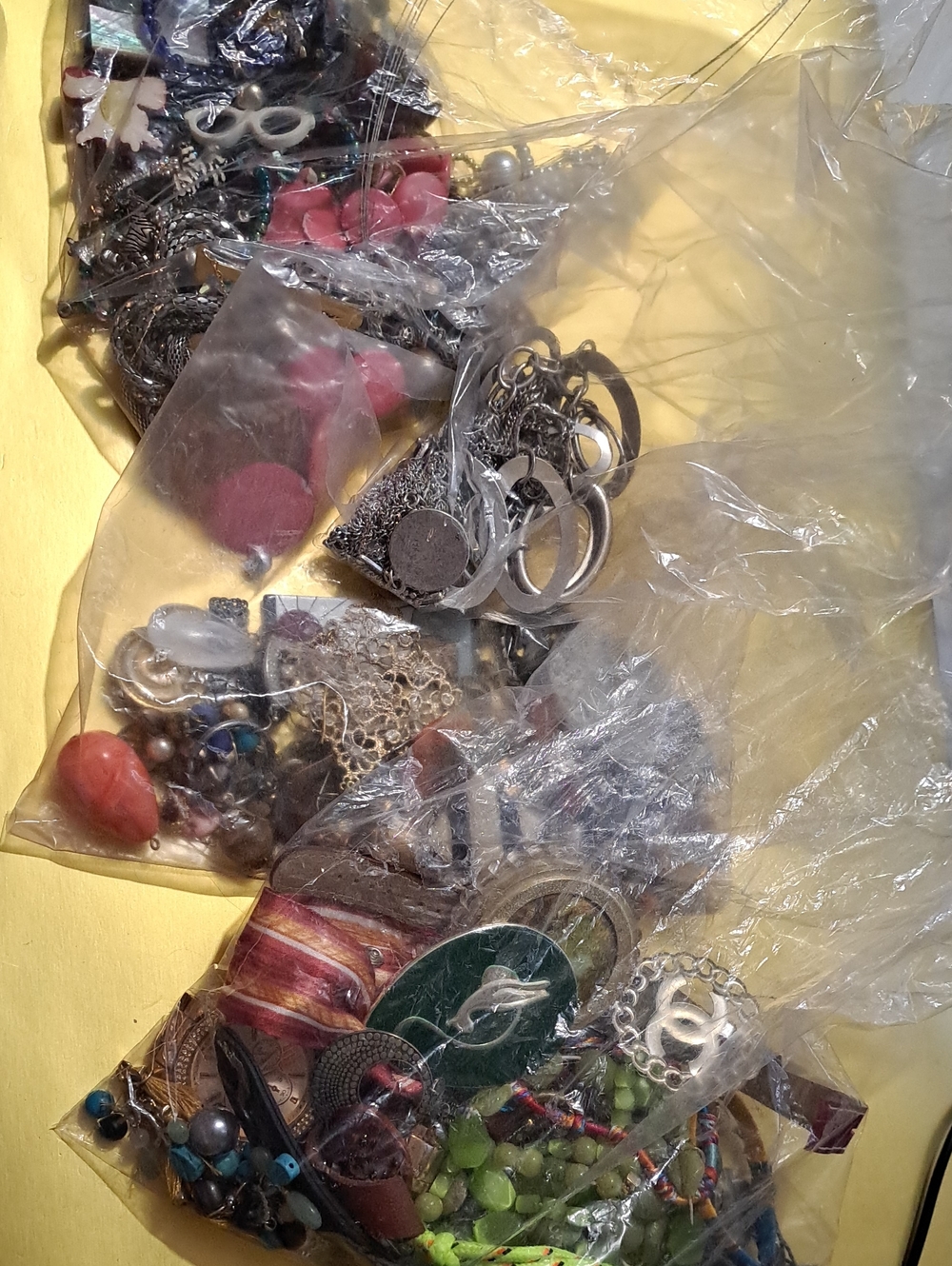 4+Lbs VTG to Now Rhinestone Colorful Junk Costume Jewelry Lot Craft Glass As Is